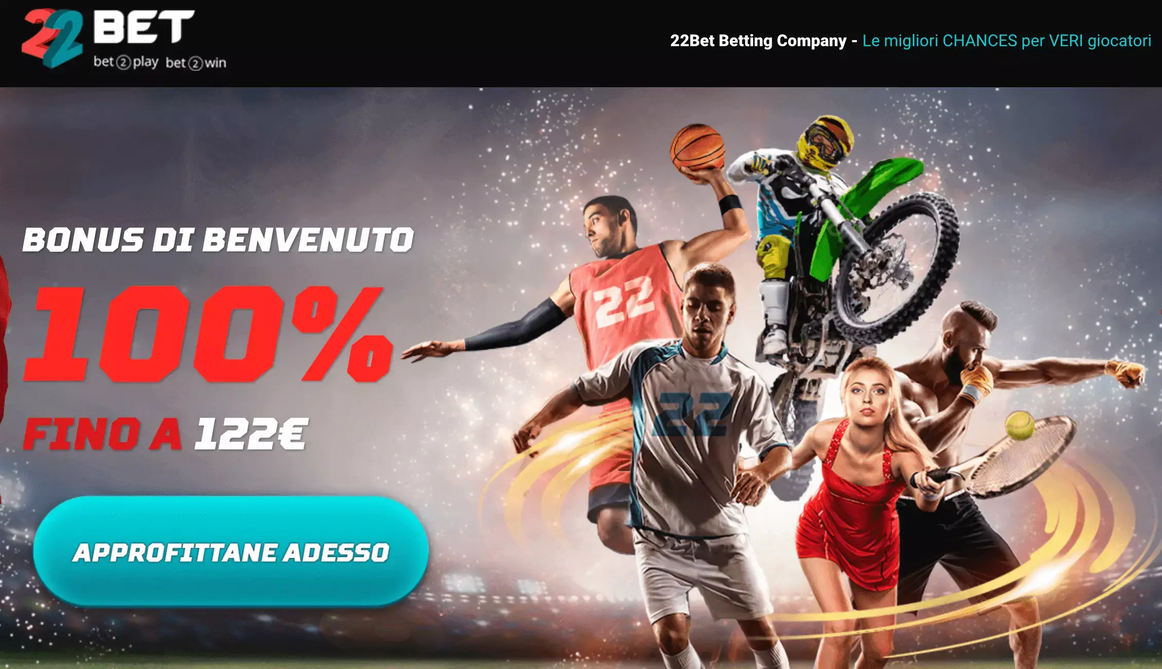 22Bet Bonus Bevenuto